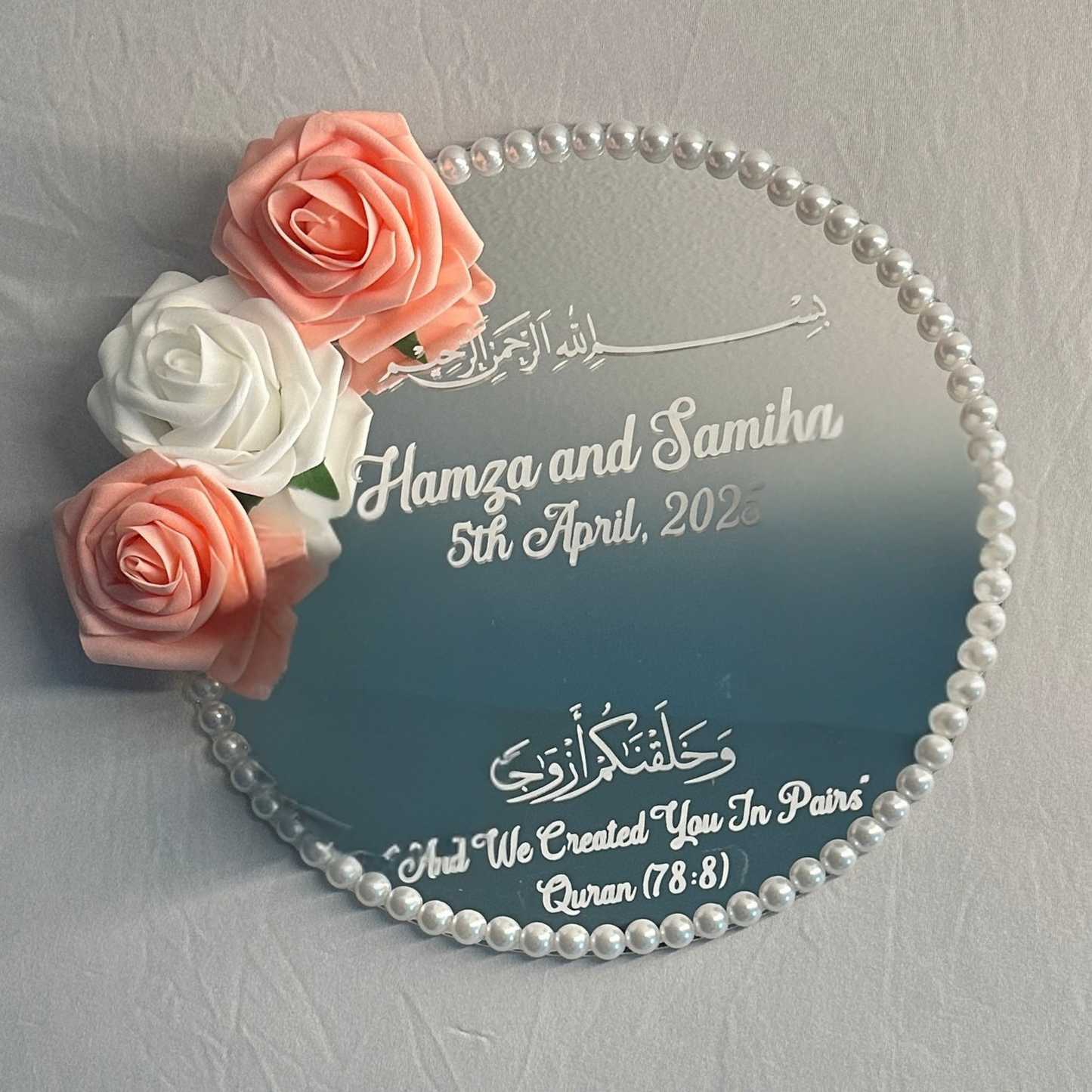 Peach Mirror Ring Plate