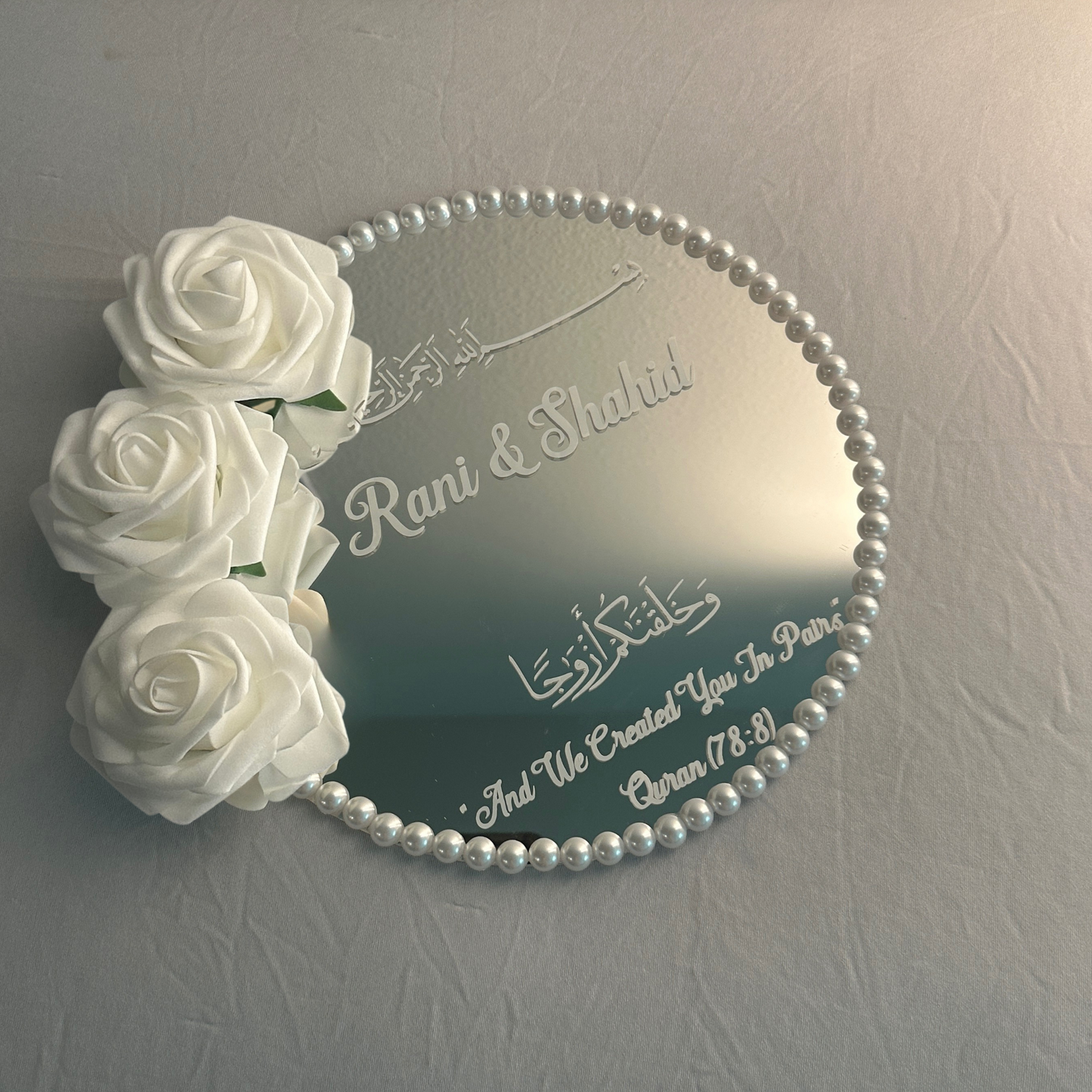 White Mirror Ring Plate