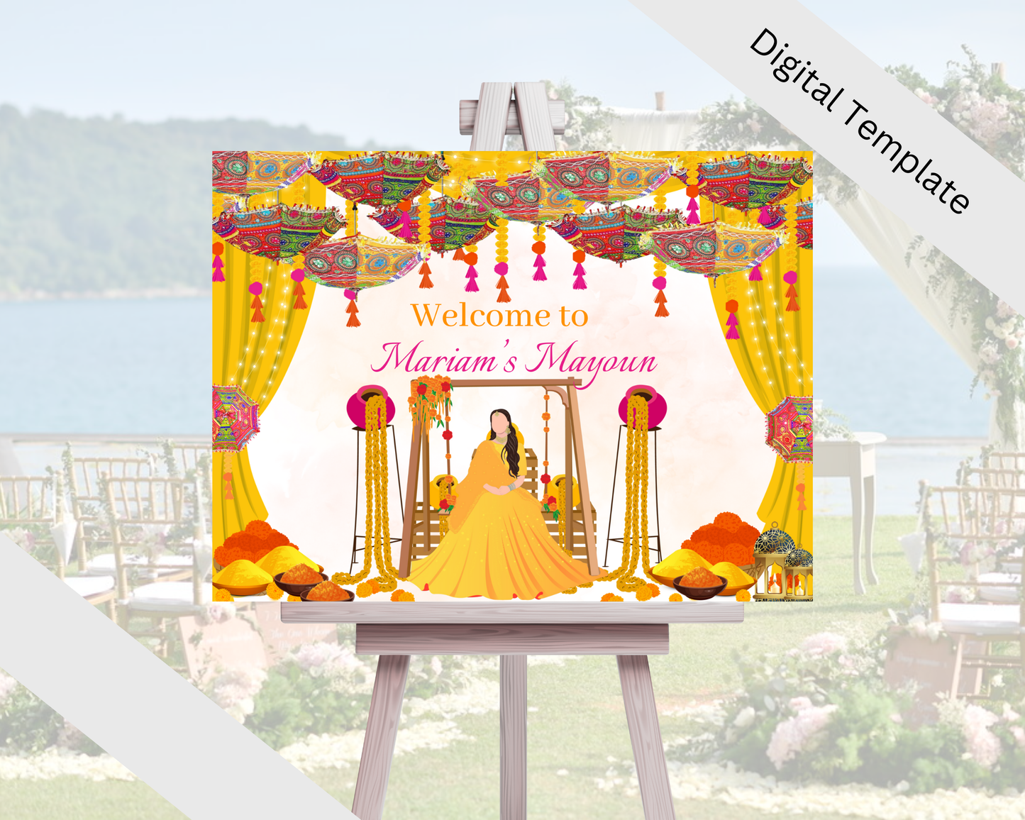 Digital Welcome Signage for Mayoun Haldi