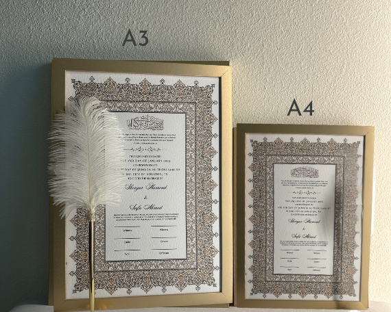 Luxury Nikkah Certificate - RANA Gold