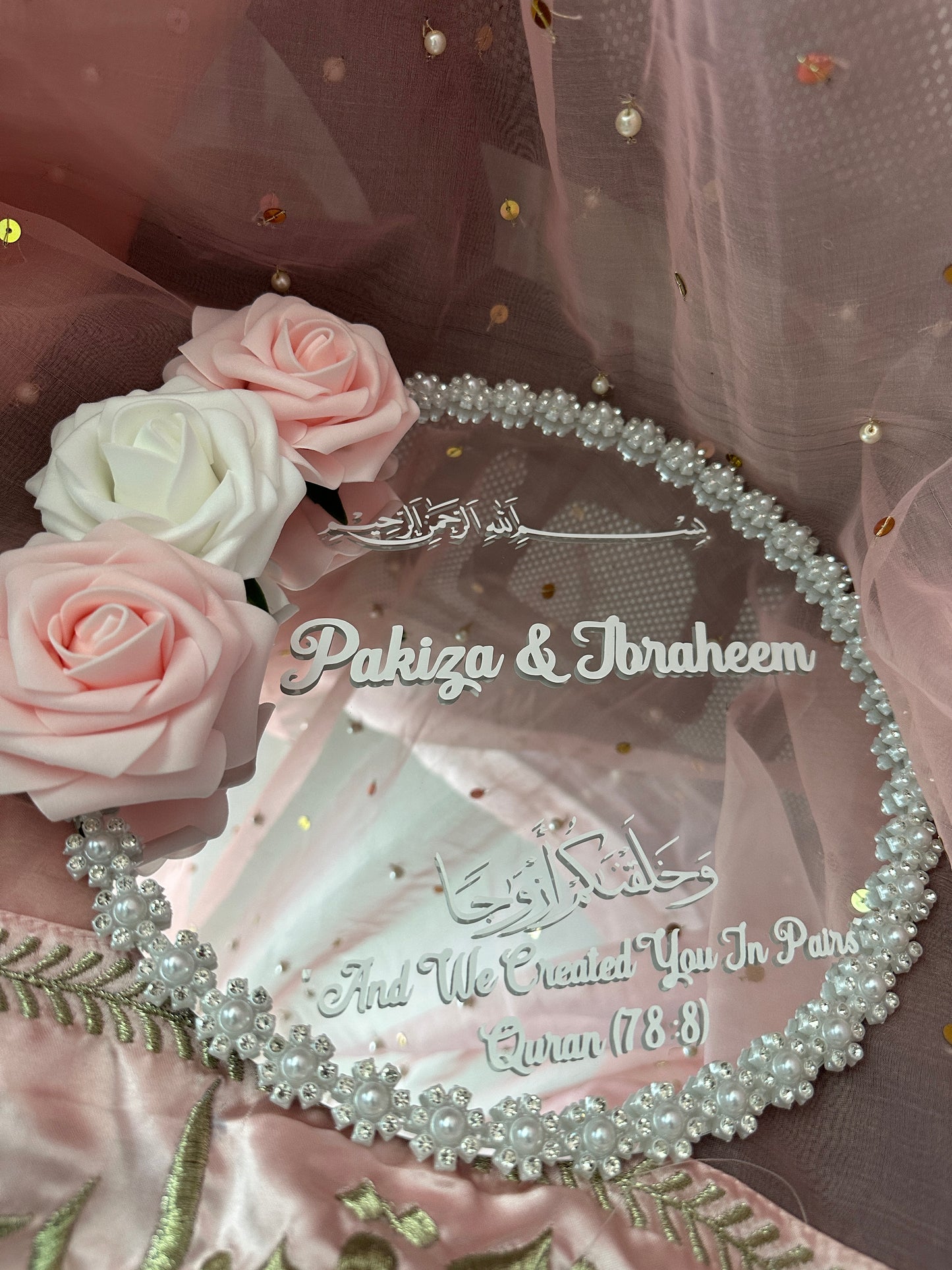 Pink Mirror Ring Plate