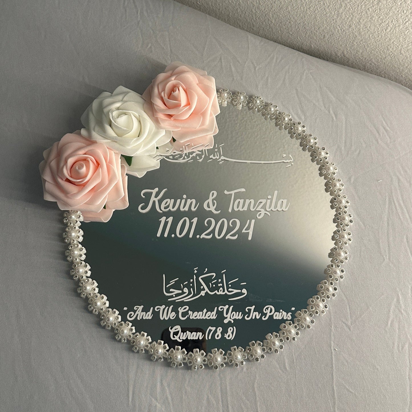 Pink Mirror Ring Plate