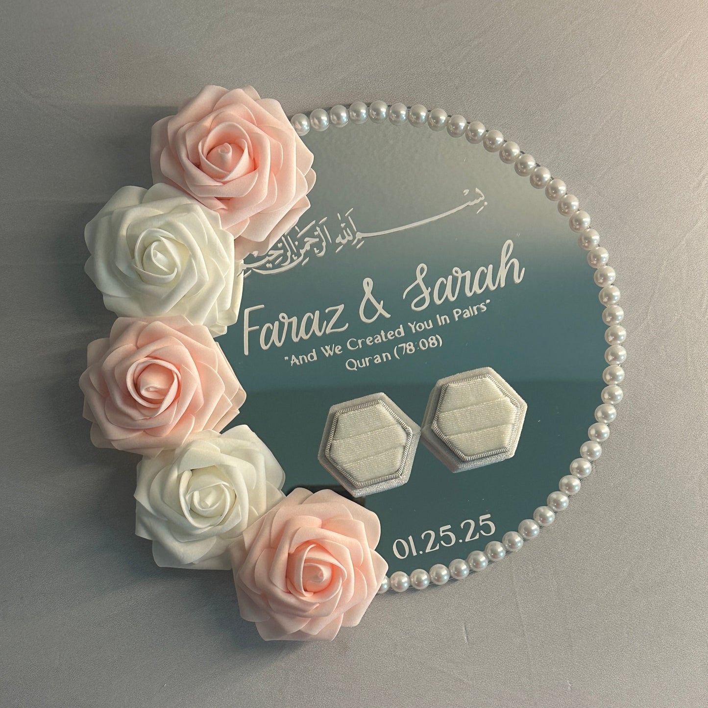 Pink Mirror Ring Plate