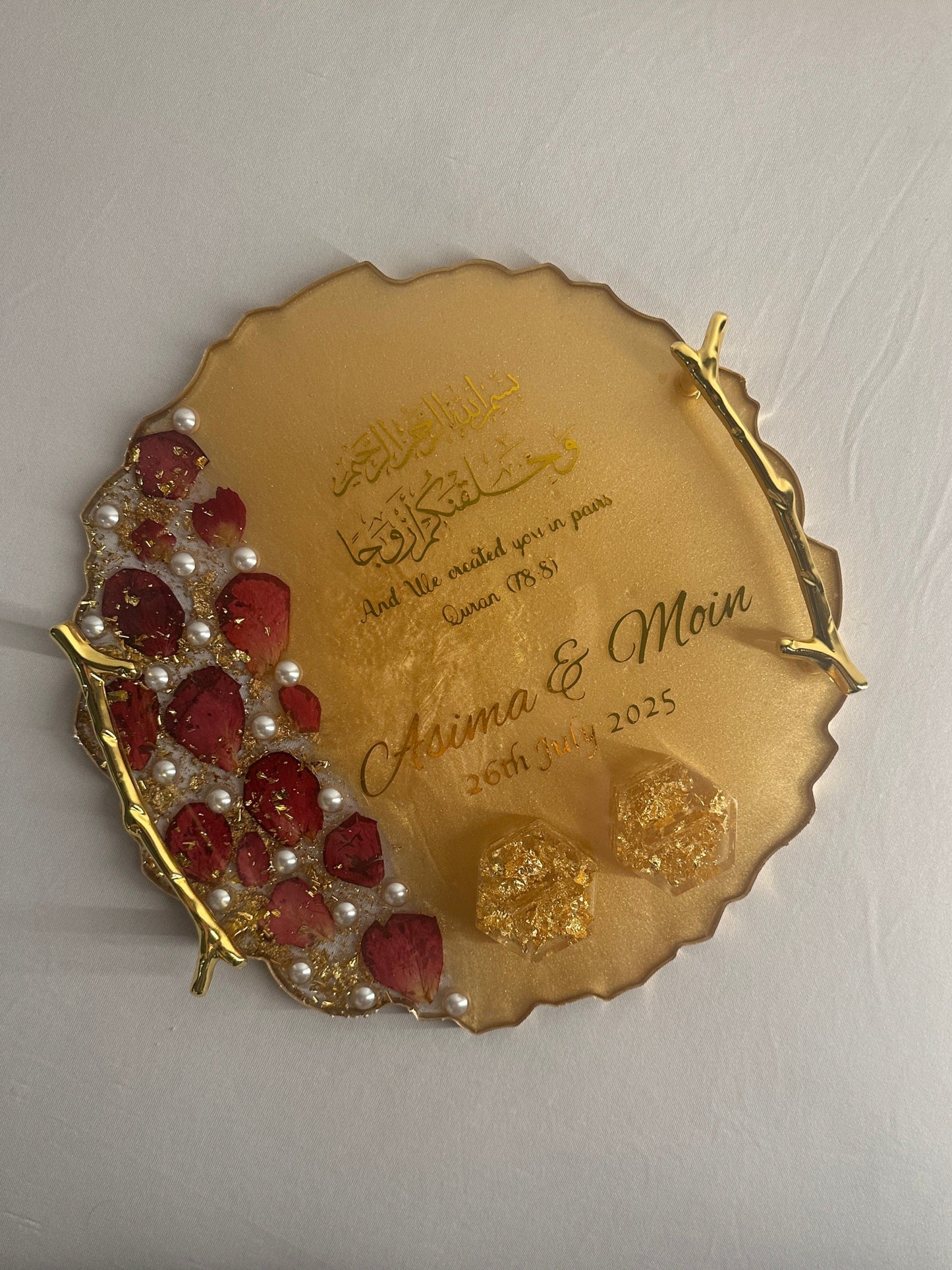 Rose Pearl Resin Tray