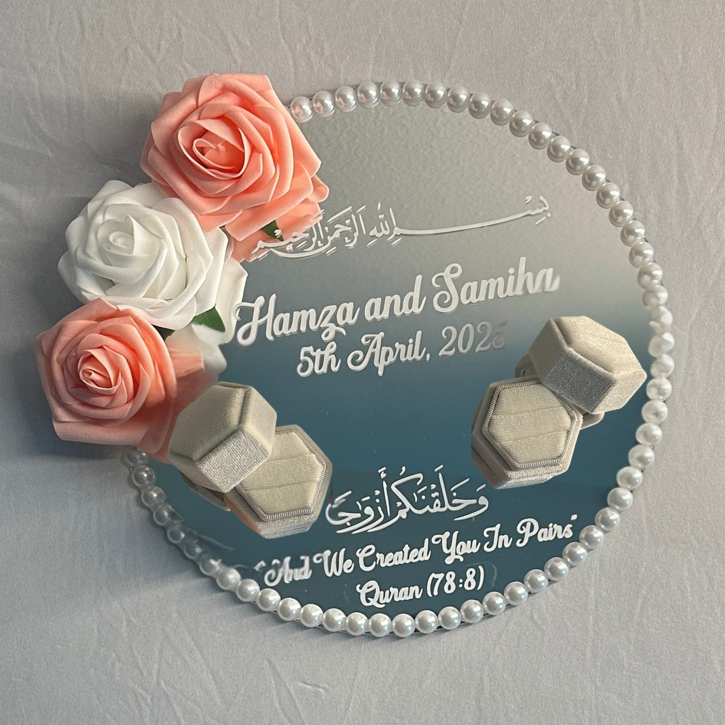 Peach Mirror Ring Plate