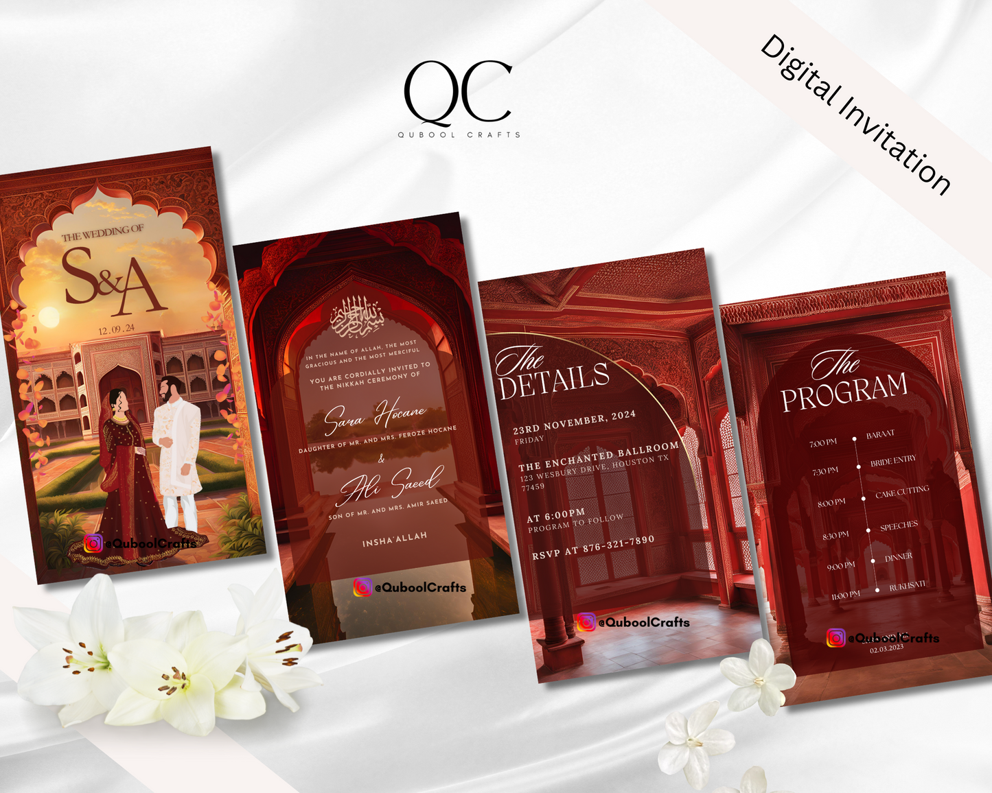 Red Baraat Shaadi Invite