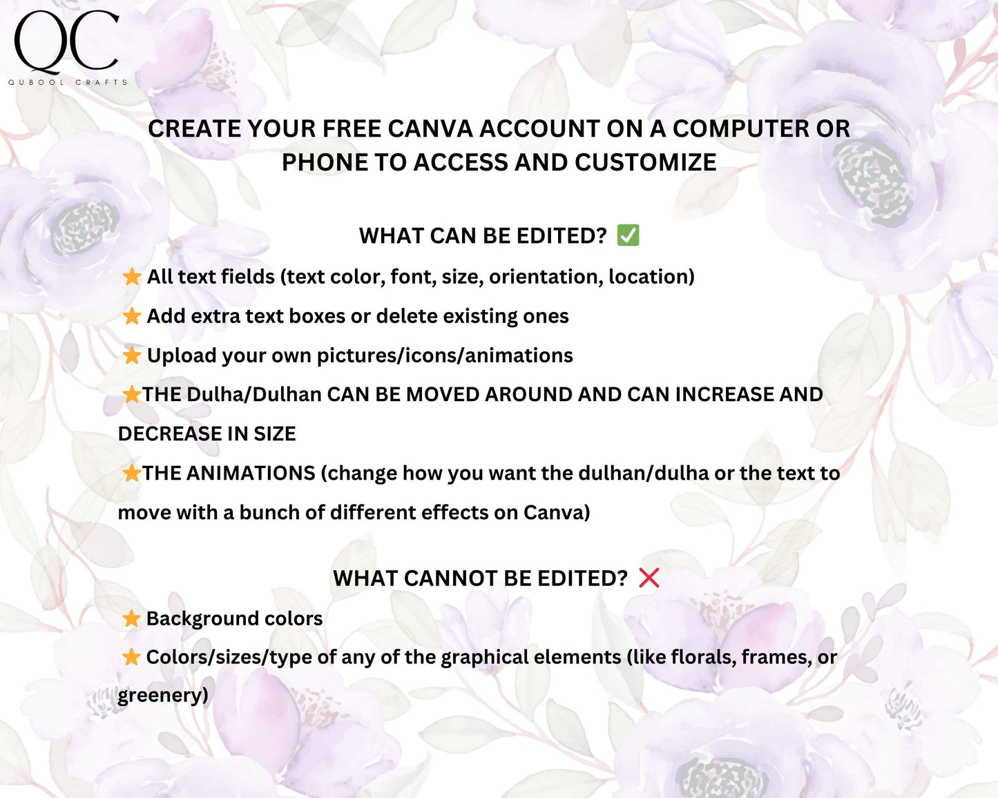 Animated Purple Digital Nikkah Ceremony Shaadi Walima Wedding Engagement Muslim Desi Invitation Invite Card Template Floral Lavender Lilac