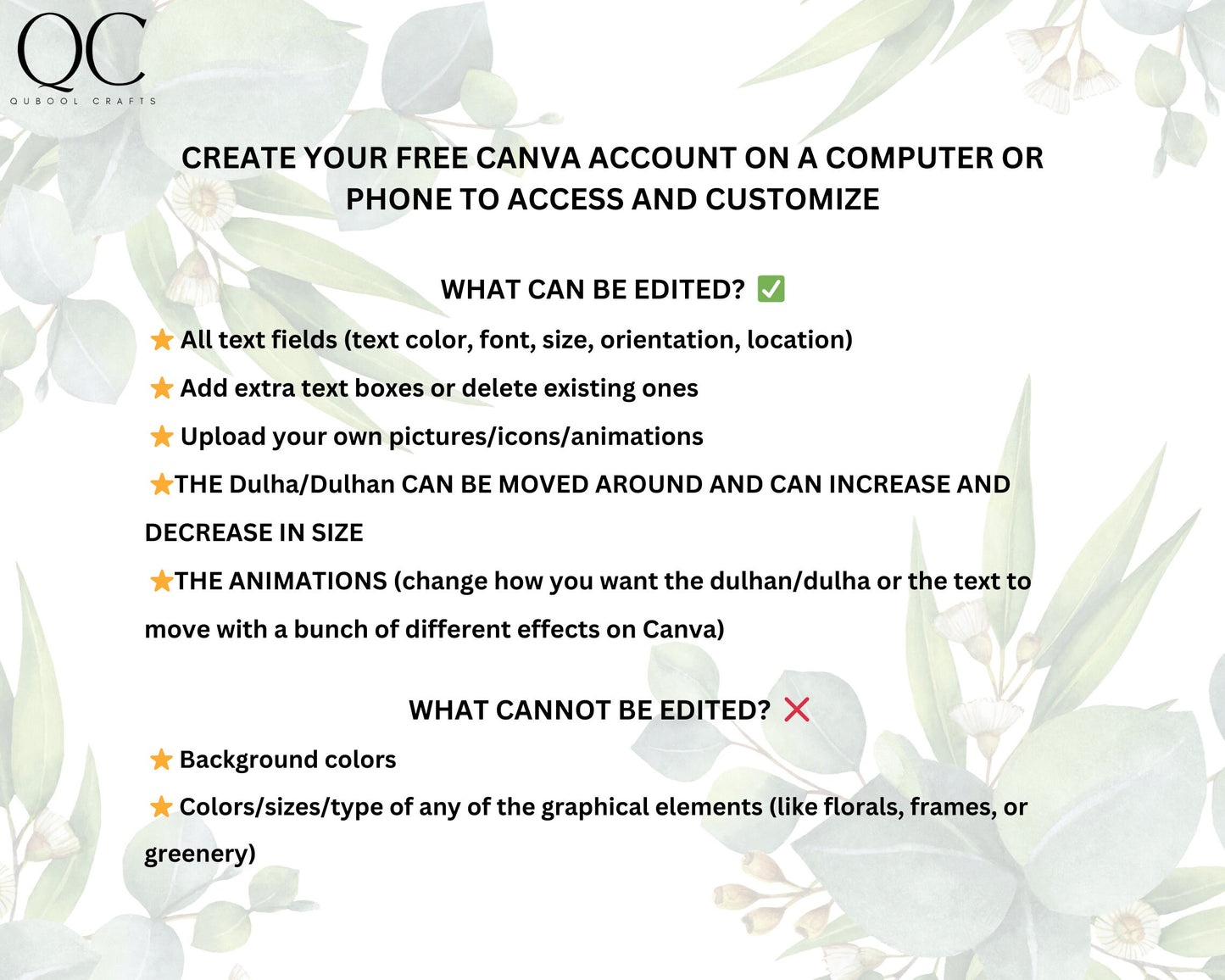Animated Sage Green Digital Nikkah Ceremony Shaadi Walima Wedding Engagement Muslim Desi Invitation Invite Card Custom Floral Greenery