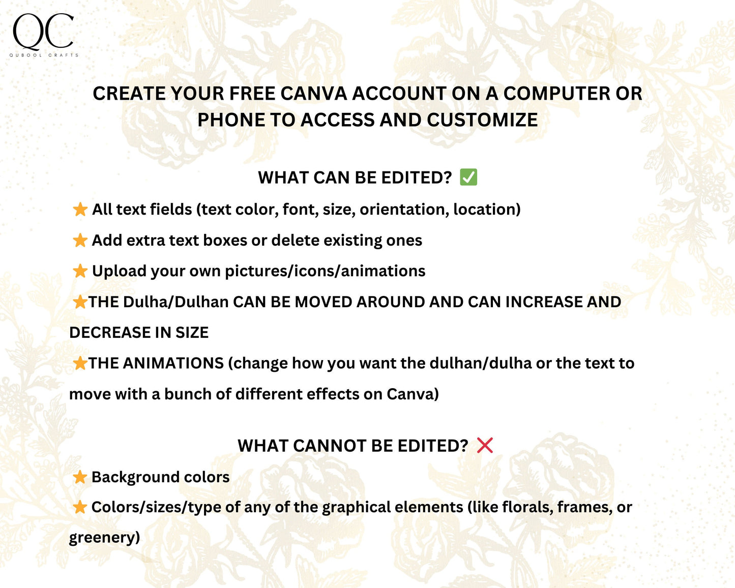 Animated Gold Engagement Digital Nikkah Ceremony Shaadi Walima Wedding Muslim Desi Custom Invitation Invite Template Floral Golden Reception