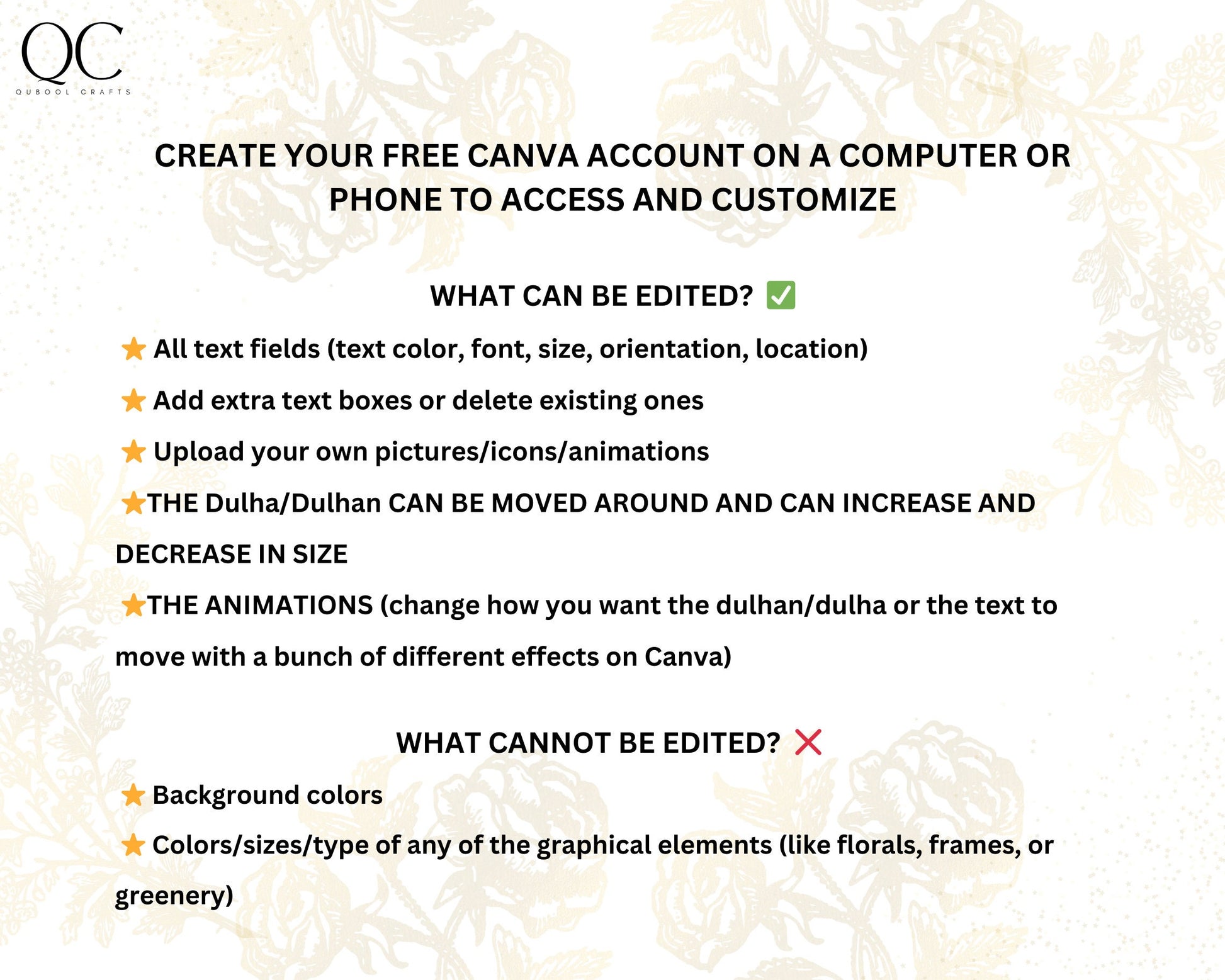 Animated Gold Engagement Digital Nikkah Ceremony Shaadi Walima Wedding Muslim Desi Custom Invitation Invite Template Floral Golden Reception