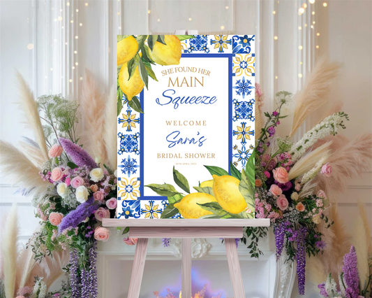 Main Squeeze Bridal Shower Sign