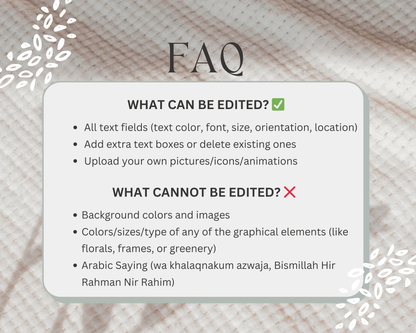 A3 Digital Nikkah Certificate - Gulzar Beige