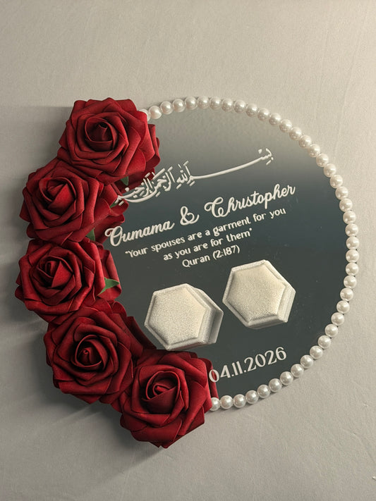 Red Mirror Ring Plate