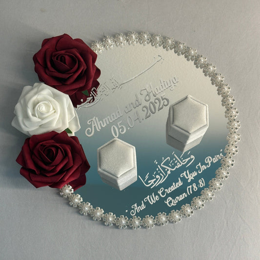Red Mirror Ring Plate
