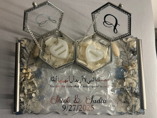 Silver Rectangle Resin Tray