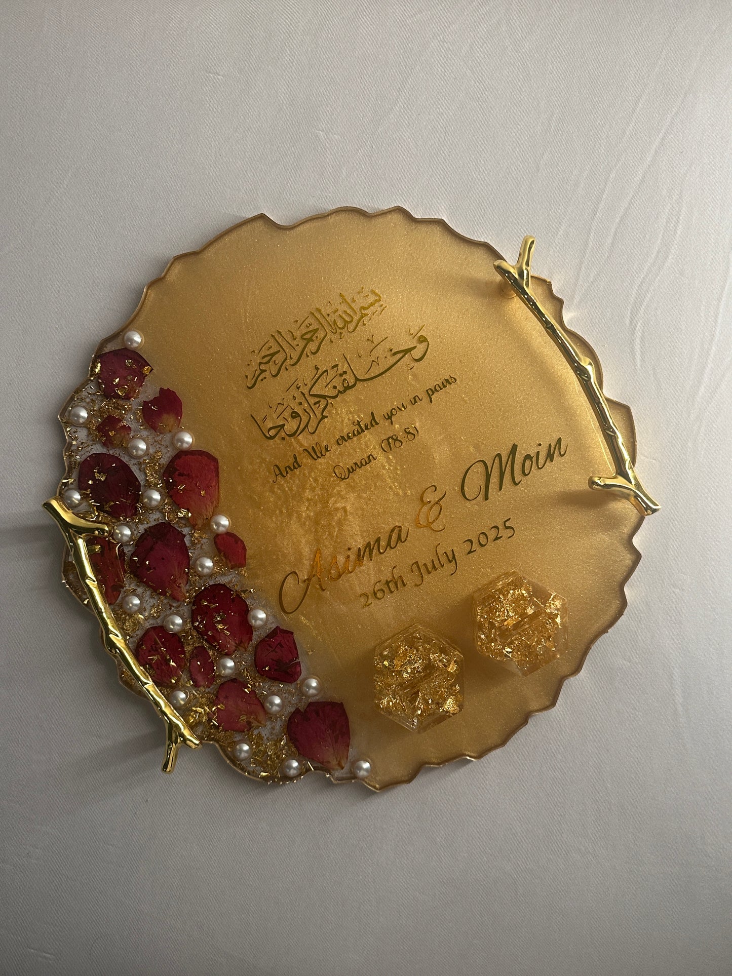 Rose Pearl Resin Tray