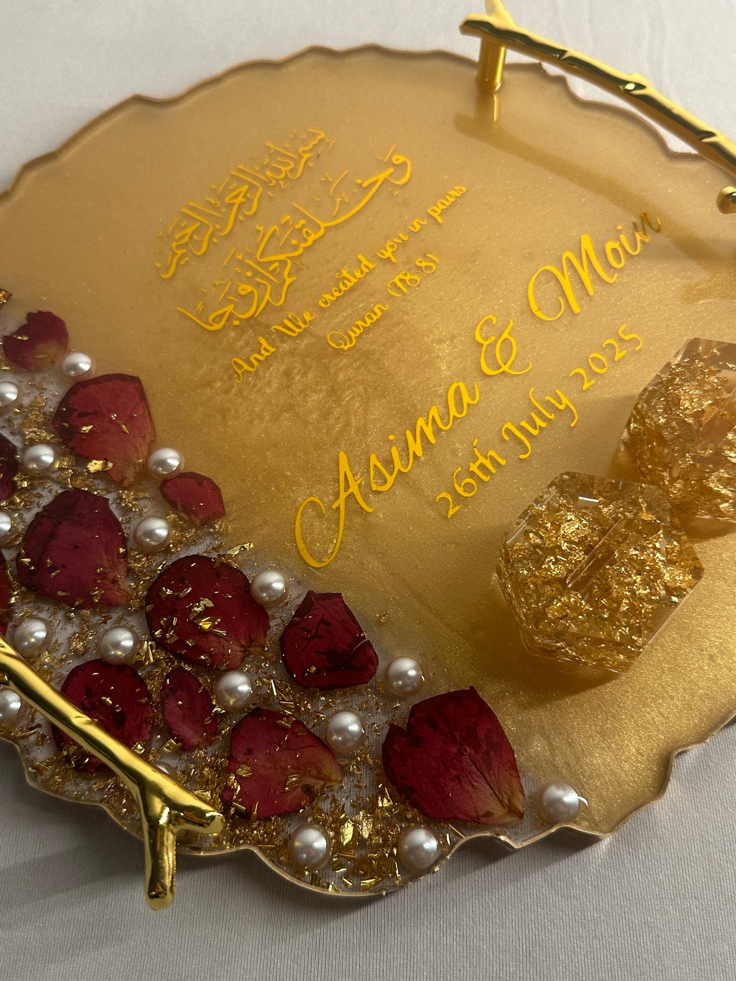 Rose Pearl Resin Tray