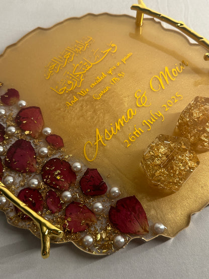 Rose Pearl Resin Tray