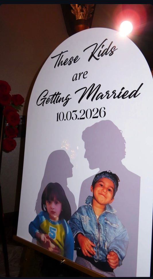 Childhood Photo Wedding Arch Sign - Qubool Crafts