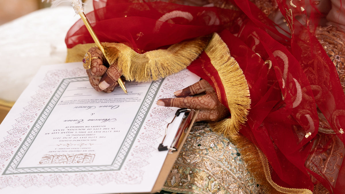 Luxury Nikkah Certificate - SHAB Pastel - Qubool Crafts