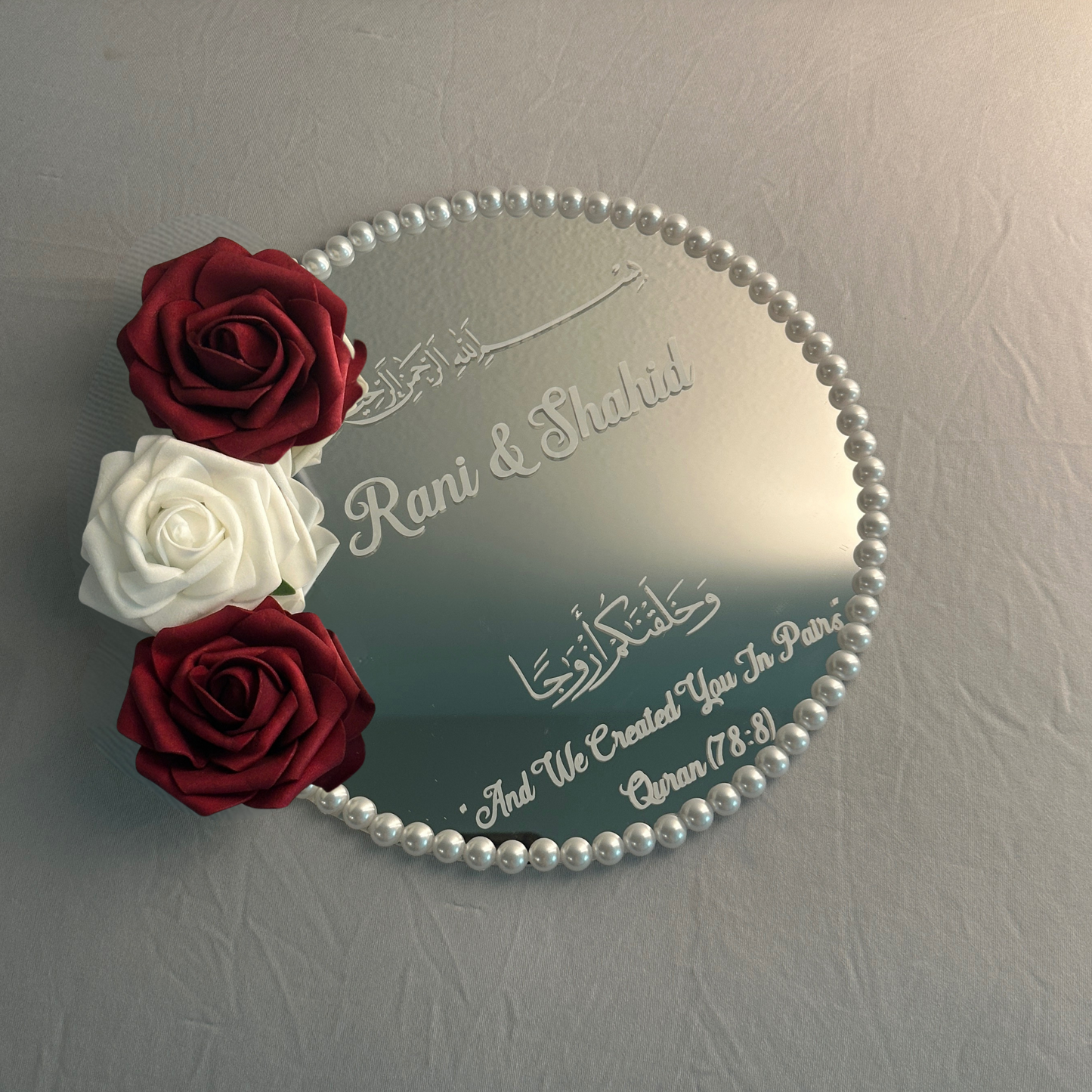 Red Mirror Ring Plate