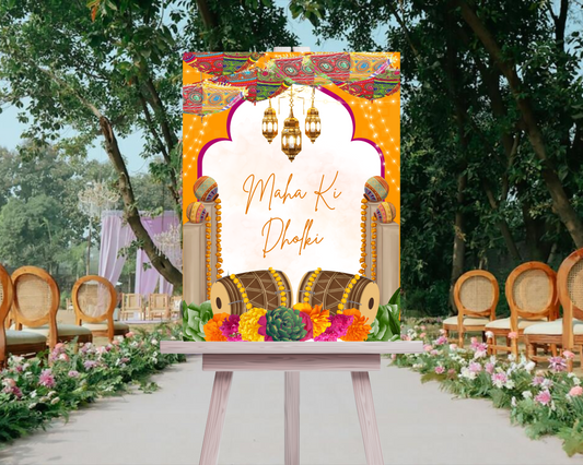 Digital Dholki Welcome Sign